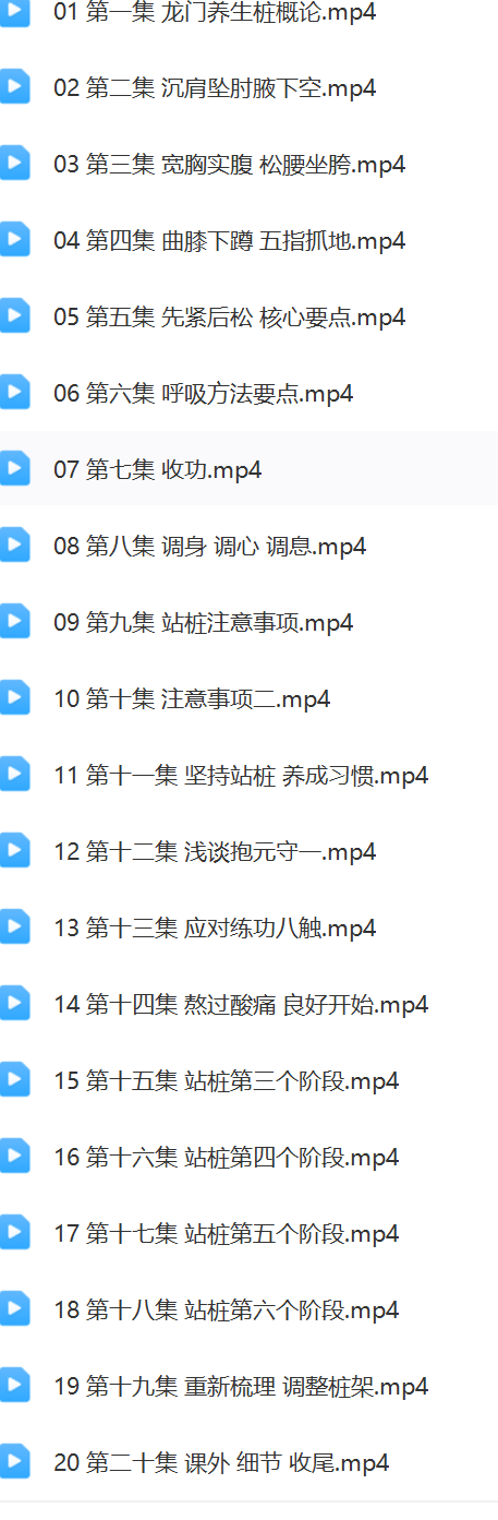 龙门天成《全真龙门派站桩养生功》20集 第2张